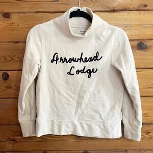Madewell Arrowhead Lodge Cowl Neck Sweatshirt Cream Size XS
